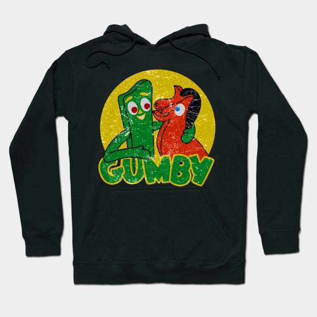 90s Distressed Gumby Hoodie by HDNRT